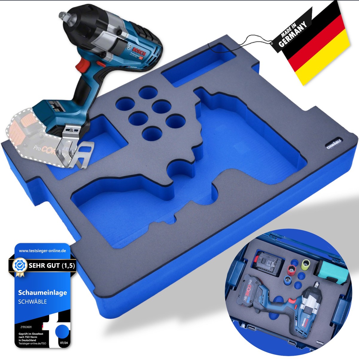 Cassetta Attrezzi Bosch SystemBox Dimensione M - Portautensili Organizzato Verde, Compatibile Con Accessori Bosch - Foto 10