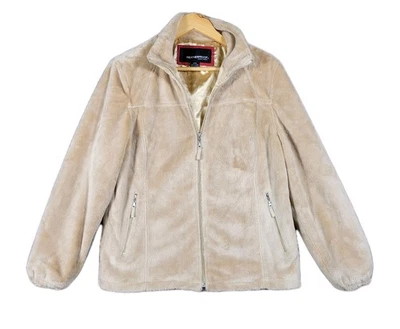 Chaqueta para mujer WEATHERPROOF GARMENT COMPANY mediana beige muy suave abrigo de felpa Foto 1 de 4