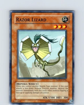 Yu-Gi-Oh TCG Razor Lizard TAEV-EN036 Unlimited Regular Common Card Played MP - Image 1 of 2