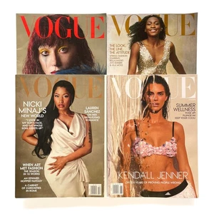 Four 2023-2024 Vogue Magazines • Lady Gaga • Coco Gauff • Nicki M • Kendall J - Picture 1 of 1