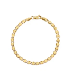 Olive & Chain 10k Gold Heart Mirror Chain Bracelet - Picture 1 of 9