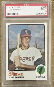 1973 Topps #579 Tom Grieve PSA 9 Rangers  - Bild 1 von 2