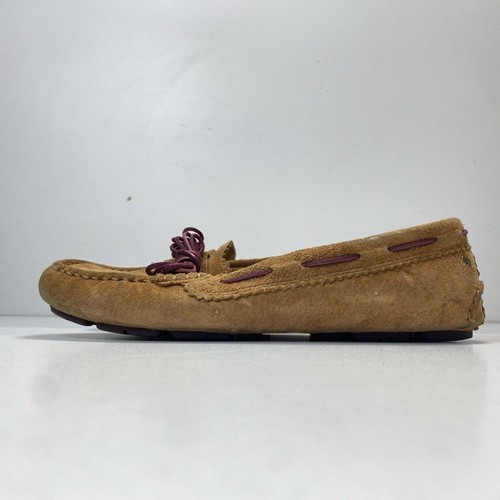 Mocassini UGG donna pelle di pecora marrone fiocco taglia 8