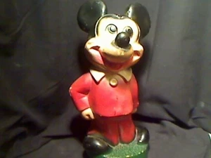 Vintage 12" Mickey Mouse Chalk Ware Bank Carnival Prize Mexico Rare Hard to Find - Picture 1 of 6