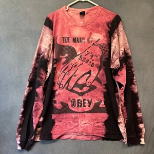 Mark of Obey Shirt Long Sleeve Tie Dye Skater Streetwear Thick Heavyweight XL - Picture 1 of 12