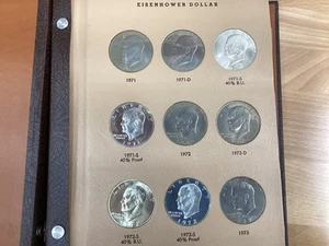 1971-78PDS Eisenhower Dollar Complete Set of 32 Coins in Dansco Album    CC0106 - Picture 1 of 10