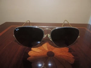 Ray-Ban L2846 MNAS Authentic Sunglasses large aviator style Gold tone non-RX - Picture 1 of 11