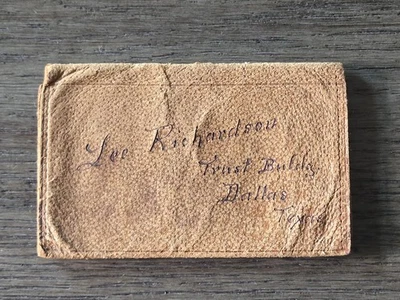 Vintage Rare 1900's Leather Wallet Dallas TX "Lee Richardson Trust Building" - Image 1 of 3