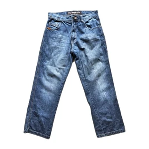 5IVE JUNGLE CO. JEANS Embroidered Y2K Skater Wide Leg Baggy Jeans 32W - Picture 1 of 10