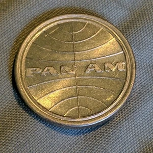 Vintage Pan Am Airlines Golf Round The World Souvenir Token 1960s Silver Tone - Picture 1 of 3