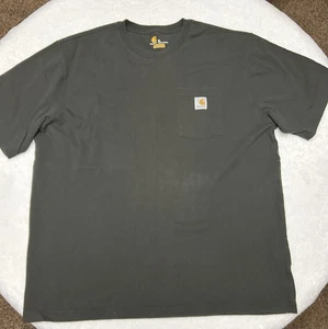 Camiseta Carhartt Original Fit Bolsillo Para Hombre Talla XL Extra Grande Verde Oliva Camiseta - Imagen 1 de 12