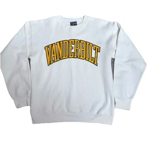 Vintage Vanderbilt University Commodores Sweatshirt mit Rundhalsausschnitt weiß gold Medium - Bild 1 von 7