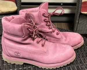 Timberland 6" Premium Waterproof Boots - Dark Pink 50th Anniversary Sz Men’s 7 - Picture 1 of 7