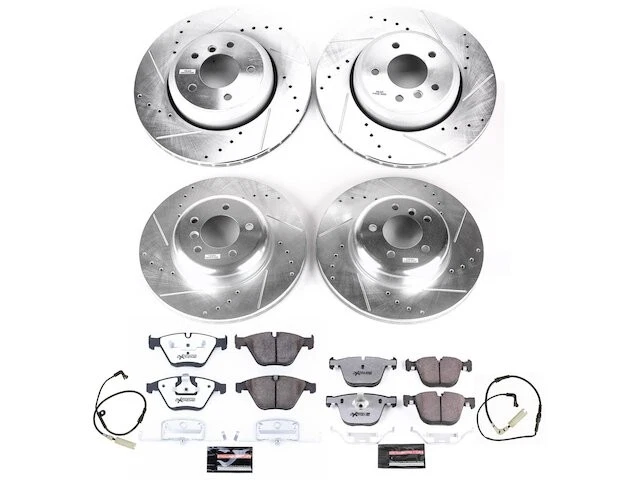 Kit de pastillas de freno y rotor delanteras y traseras para BMW 550i 2007 2008 CV283HN 2006-2010 Foto 1 de 1