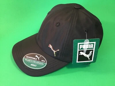 Nuevo PUMA Calce Elástico Adulto Unisex Snapback Gorra Sombrero TALLA ÚNICA Negro con Puma Dorado Foto 1 de 4
