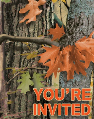 Camouflage Invitations Hunting Decoration Party Favor Supply 8ct - Image 1 of 2