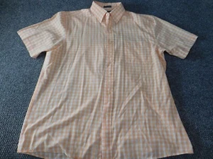 Saddlebred Mens Shirt Extra Large orange casual purple plaid button up - Picture 1 of 11