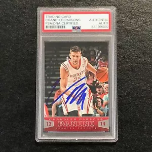 2013-14 Panini Basketball #63 Chandler Parsons Signed Card AUTO PSA/DNA Slabbed - Picture 1 of 2