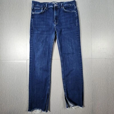 Mavi Jeans Womens 31/30 Maria Slit High Rise Flare Dark Wash Denim - Image 1 of 4