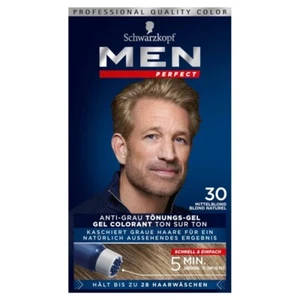 Schwarzkopf Men Perfect Anti-gray hair coloring gel TYPE: 30 -FREE SHIPPING - Picture 1 of 1