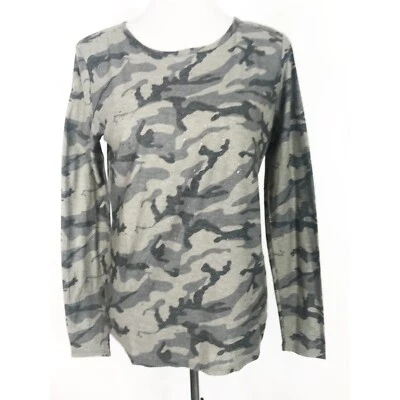 Michael звезды верхний женщин средний зеленый камуфляж блестящий длинным рукавом камуфляж футболка - Изображение 1 из 4