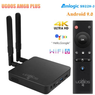 UGOOS AM6B Plus TV BOX Amlogic S922X-J Android 9.0 4G 32G WiFi6 1000M 4K TV Box - Image 1 of 4