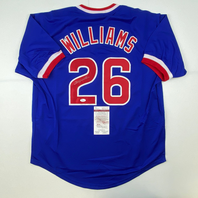 Men's Majestic Chicago Cubs #26 Billy Williams Authentic Cream