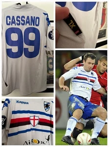 Maglia Calcio SAMPDORIA 2008 2009 Bianca Europa League UEFA #99 CASSANO tg XL - Foto 1 di 8