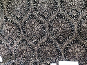 Kravet couture 8570-8 Onyx rayon Silk VELVET Gold overlay print 24"sq $167retail - Picture 1 of 4