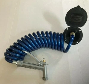 Brass Quick Connect Black Spray Port Outlet Recoil Flexible Hose Sprayer RV Boat - Bild 1 von 10