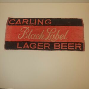 Carling Larger Beer Bar Towel Pub Home Bar Man Cave Black NEW