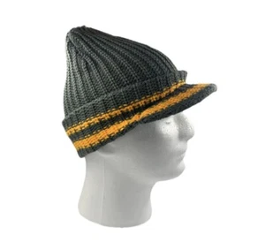 Chaos Jacquard Strick Beanie - Herren OSFA Granitgrau / Schulbus Streifen - Bild 1 von 1