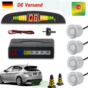 Silber Einparkhilfe 4 Sensoren Parksensor Parkhilfe PDC Hinten Rückfahrwarner DE - Bild 1 von 9