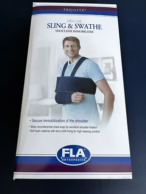 Inmovilizador de hombro grande FLA Ortho Pro Lite Deluxe con cabestrillo y franja #75565-08  Foto 1 de 4