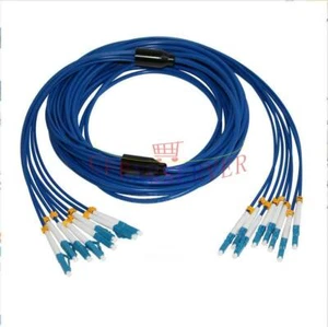 50M Indoor Armored 9/125 Fiber Optical Patch Cord LC-LC 8 Strand Single-Mode - Picture 1 of 4