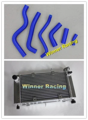 Ajuste Yamaha FZ6 FZ-6 FZ600 FZS6 2004 - 2006 radiador de aluminio + manguera de silicona Foto 1 de 4