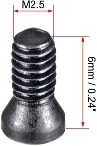 10Pcs Screws M2.5×6 Metric Black Alloy Steel Hex Socket Button Head Screw Bolts - Picture 1 of 3