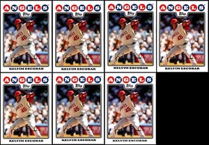 2008 Topps Kelvim Escobar (7) Card Lot - RARE TREASURE - Picture 1 of 2