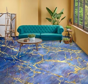 3D Purple Crack 34RAIN88 Floor WallPaper Murals Wall Print Decal AJ Honey - Picture 1 of 5