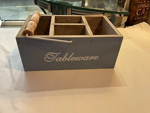 NEW Wooden Tableware Box - Picture 1 of 3