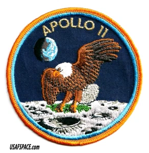 Authentic APOLLO 11- LION BROS- ORANGE BORDER-Variant- NASA SPACE Mission PATCH - Picture 1 of 4