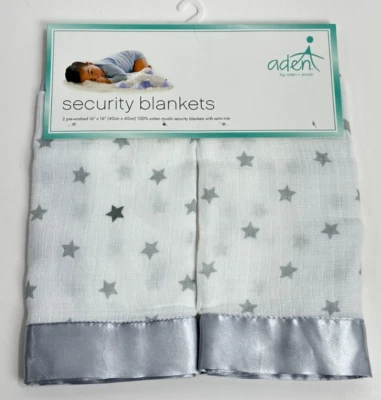 NUEVO CON ETIQUETAS Manta de Seguridad para Bebé Adén + Anais DOVE Gris Plateado Estrellas y Muselina Blanca Foto 1 de 4