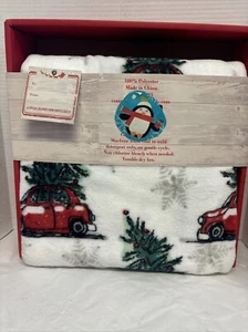 North Pole Post Office Plush Throw Blanket 50”x70” Christmas Santa Claus - Picture 1 of 5