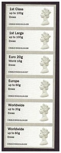 Post & Go Crewe Enquiry Office MA13 collectors set of 6 MNH. - Picture 1 of 1