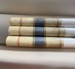 Waverly Colonial Wallpaper 3 Double Rolls Floral Stripe #578438 Vintage - Picture 1 of 4