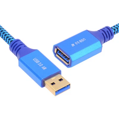 Chenyang 5Gbps USB 3.0 Type-A to USB3.0 Cable Extension Blue Sleeve for Disk SSD - Image 1 of 4