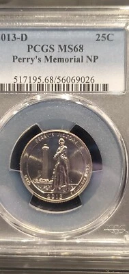 Yowser! 2013-D PCGS MS68 Perry's Memorial National Park Quarter Modern Rarity - Image 1 of 2