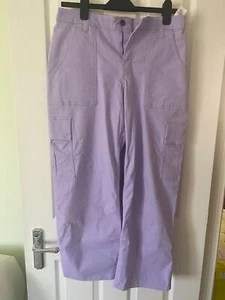 Hollister Womens High Rise Utility Pants / Jeans w28 (7R) In Purple Lilac - Picture 1 of 11