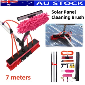7m Long Reach Solar Panel Cleaning Brush Kit for Window Outdoor Roof Cleaner Kit - Picture 1 of 9