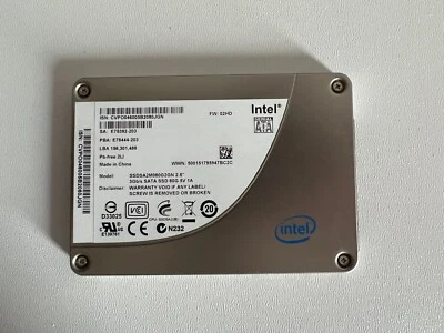 80 GB SATA-II Intel X25-M Series SSDSA2M080G2GN SSD MLC 2,5" interne Festplatte - Bild 1 von 2